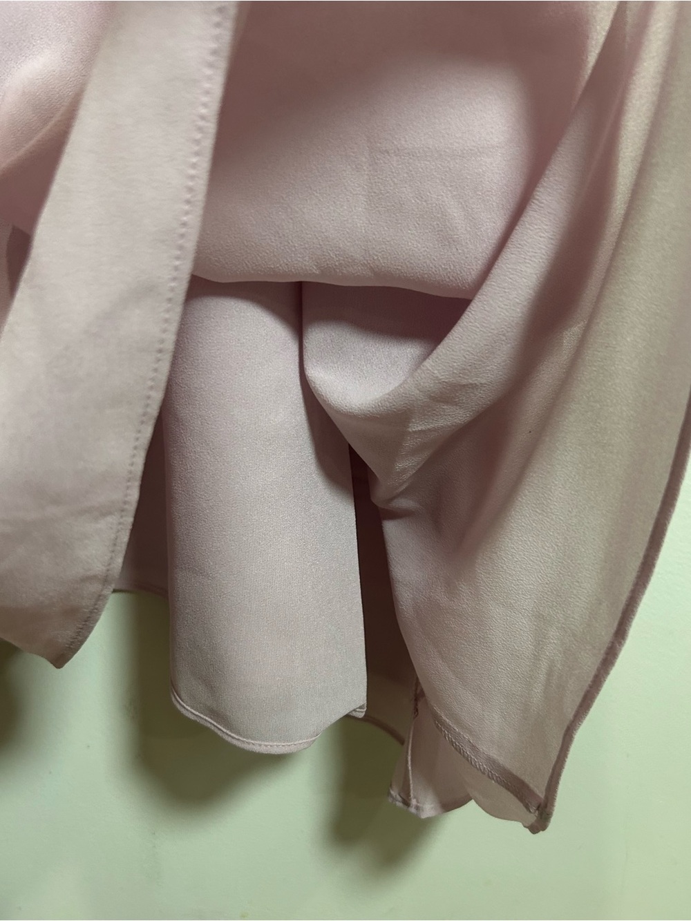 NEW Babaton Aritzia Hopper Maxi Dress Sz S Dusty Pink Tie Neck Chiffon Ethereal - Picture 9 of 15